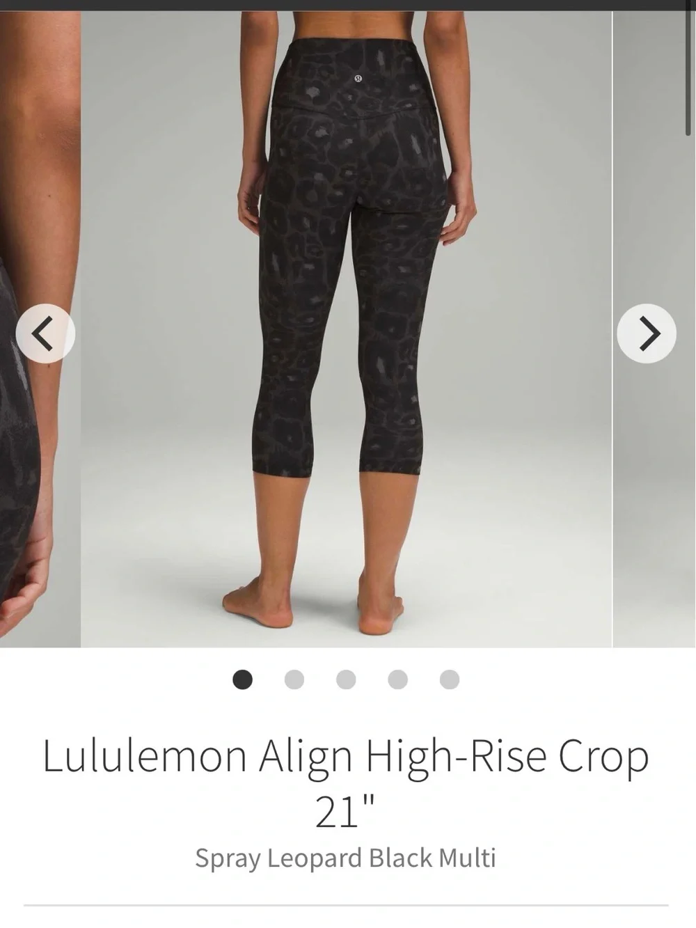 Lululemon Align High-Rise Crop 21" Leggings
Spray Leopard Black Multi (10) - Picture 3 of 3